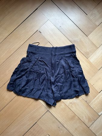 ZARA - Satin Shorts dunkelblau XS