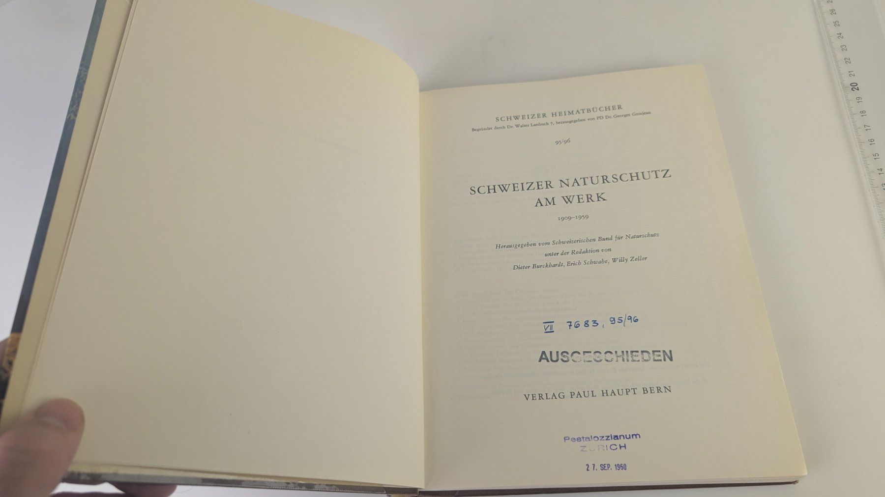 Libri: Schweizer Heimatbücher: Schweizer Naturschutz 1960 – Usato da Zürich venduto da axolottchen 3