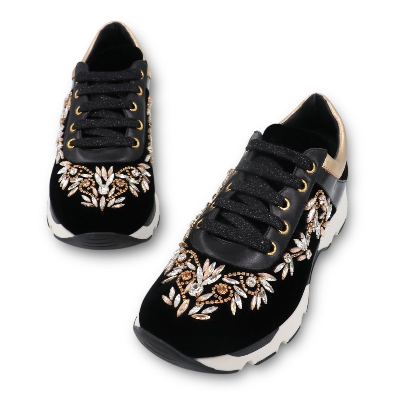 René Caovilla Scarpe da donna: René Caovilla Sneaker Samt schwarz Gr. 37 – Usato da Binningen venduto da Designerlabels 1