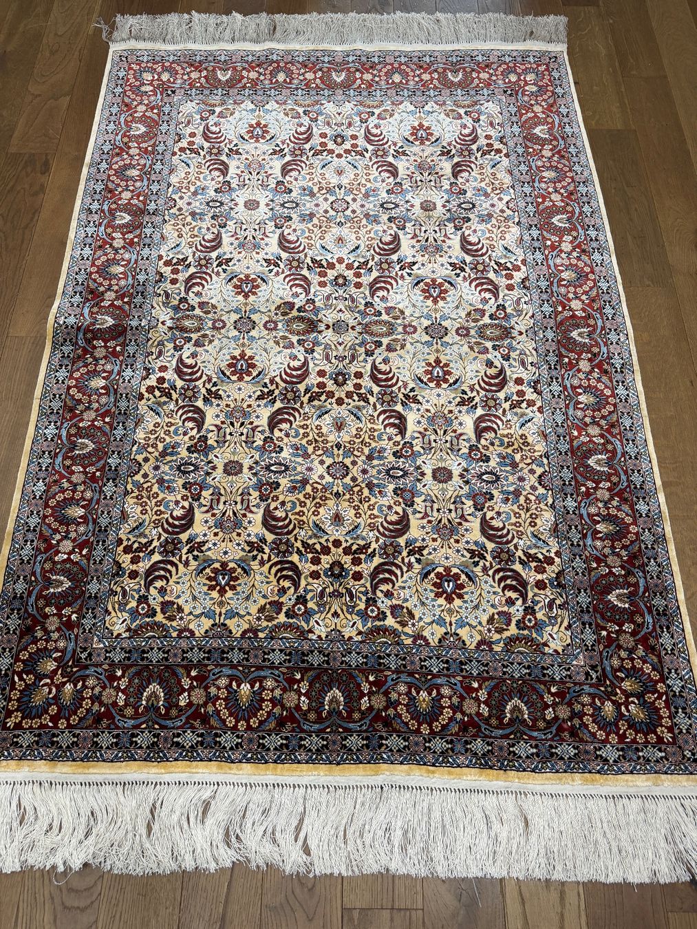 Tappeti: 206x123 Extrem Feiner Seidenteppich - Echt handgeknüpft – Usato da Bennau venduto da Mayer_Carpets 2