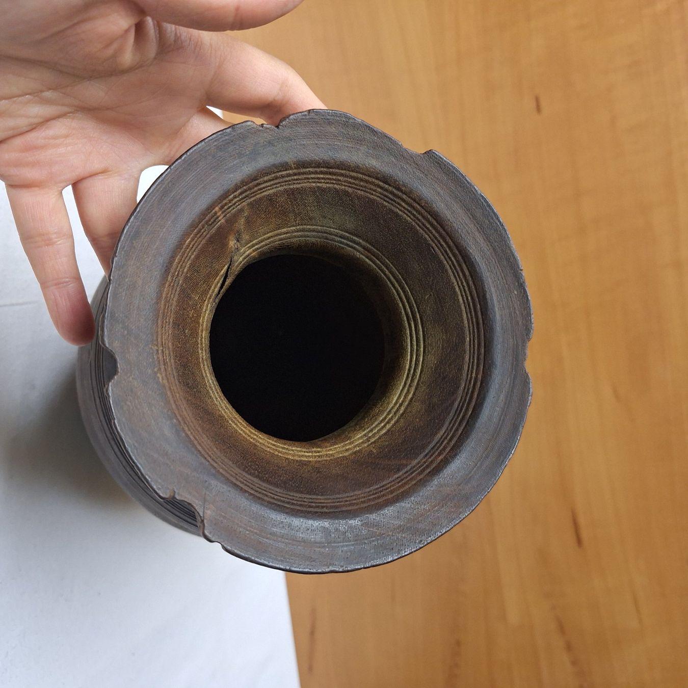 Vasi & Recipienti: Antike, alte Holz Vase, Gefäss – Usato da Winterthur venduto da Goldpipau 4