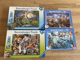 4 Puzzles Ravensburger und Schmidt gebraucht