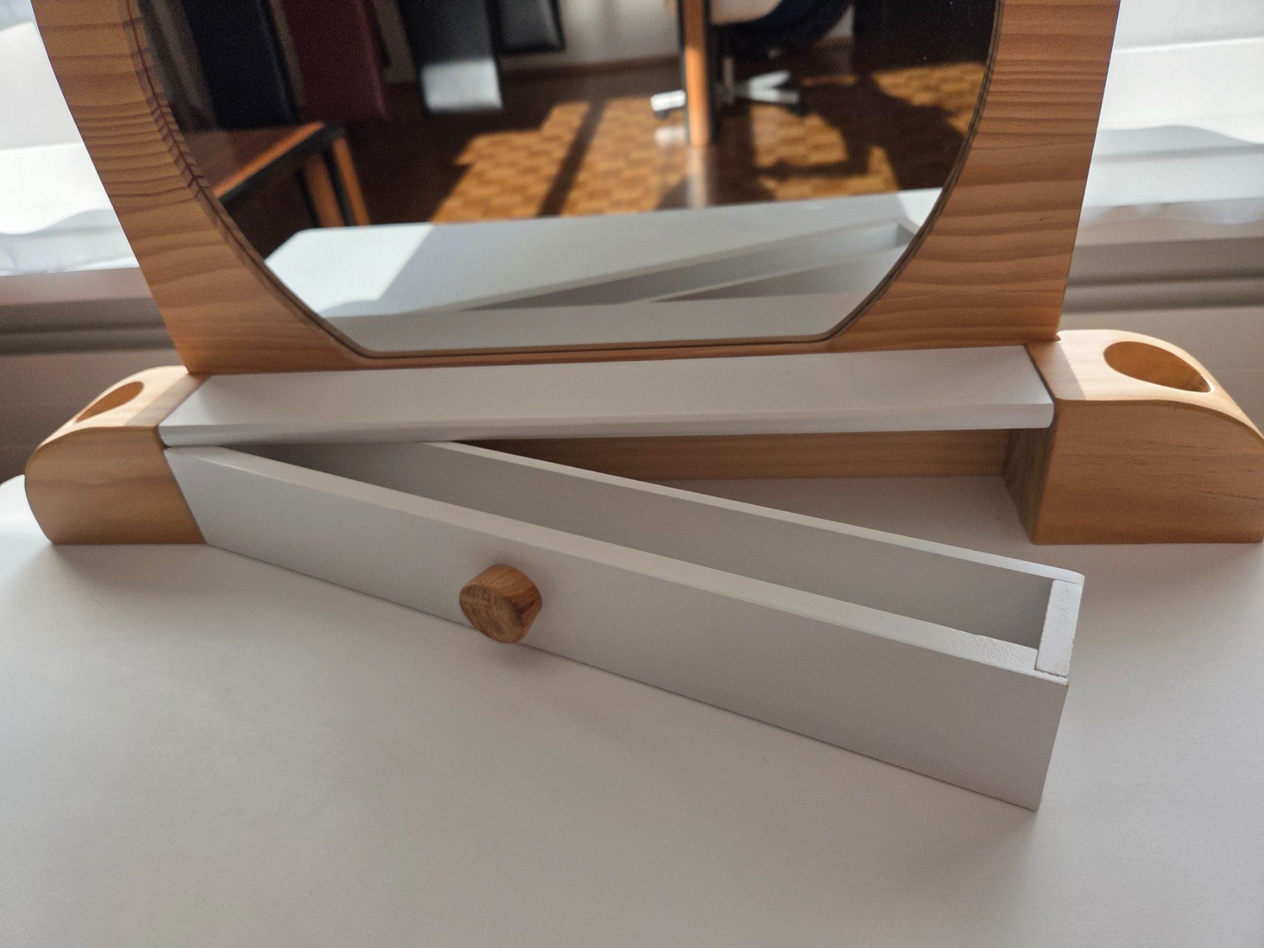 Tavoli da trucco: Schminktisch mit Spiegel weiss Holz – Usato da Winterthur venduto da trise80 3