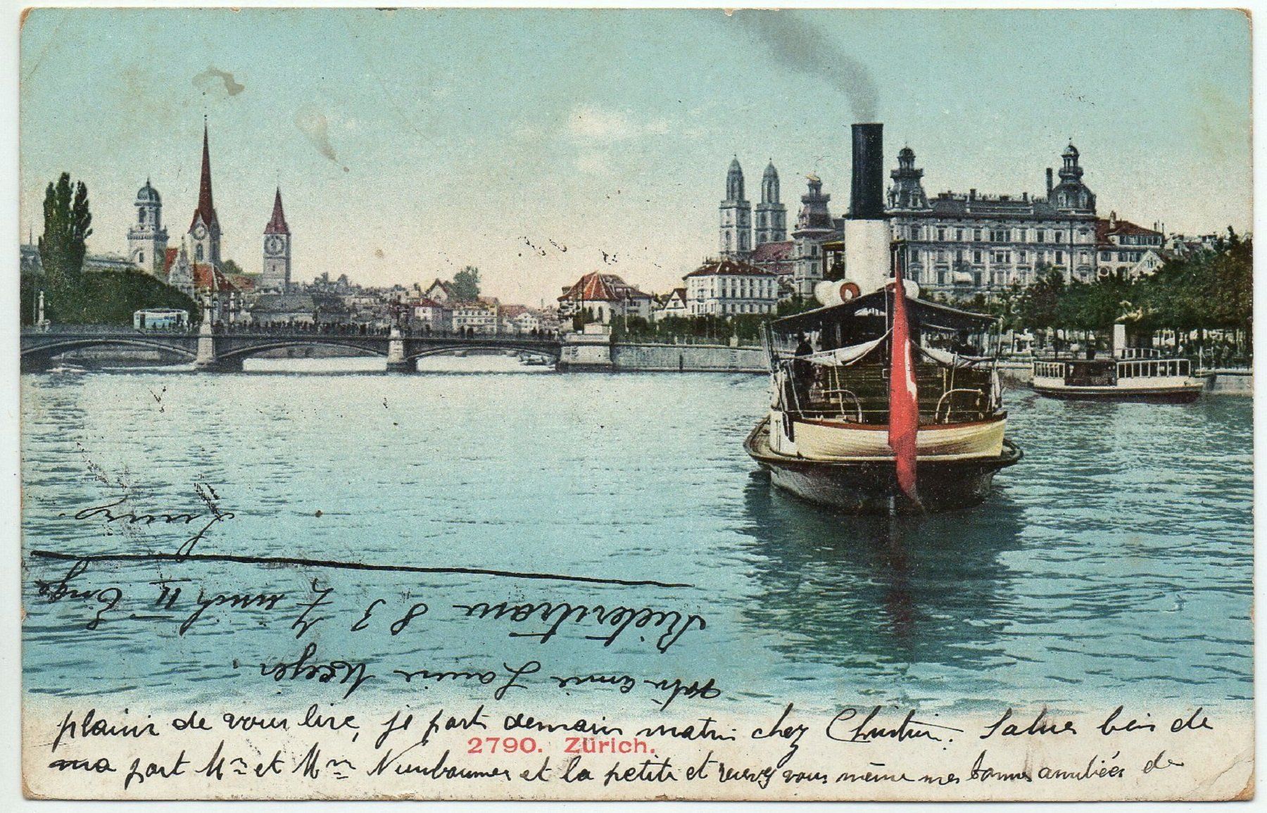 Cartoline postali: ZÜRICH Dampfschiff – Usato da Jona venduto da philajona
