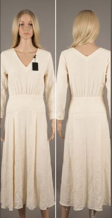 Robe Massimo Dutti Longue Beige Clair Taille XS/M Neuve
