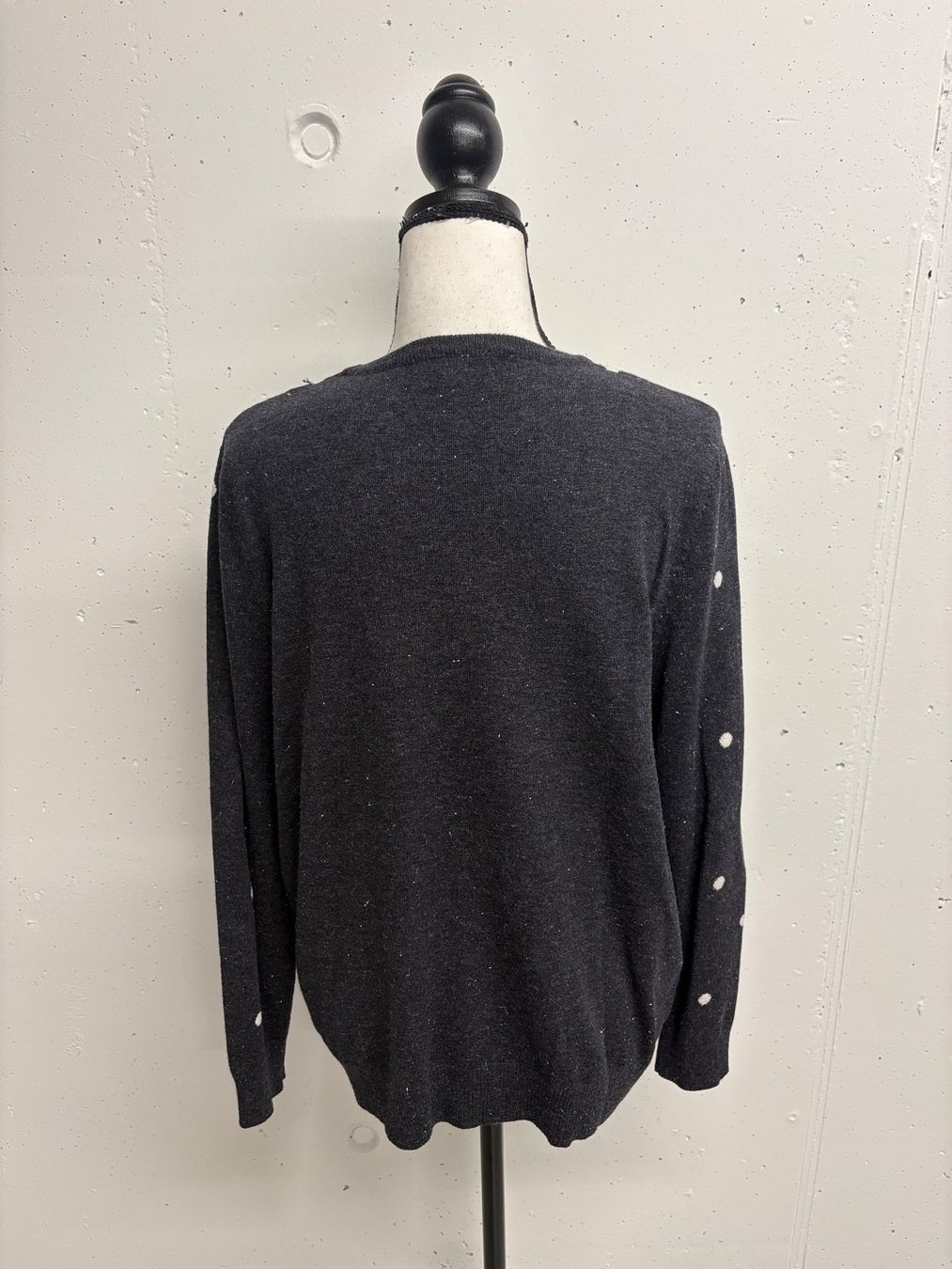 Pullover & Sweatshirts: Leo&Ugo Strickpullover Gr. 42 grau Perlen Glitzer Pullover – Neu (gemäss Beschreibung) aus Regensdorf von secondchancefashion 3
