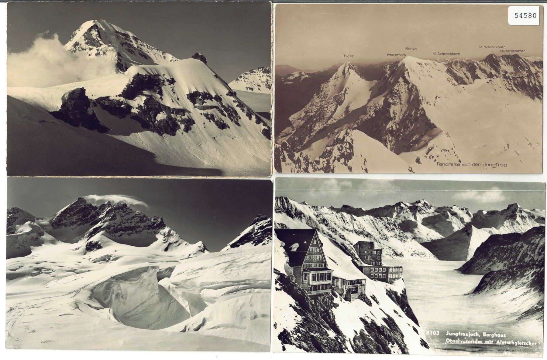 Ansichtskarten: 4 AK - Jungfraujoch – Gebraucht aus Ettingen von Kartenplanet