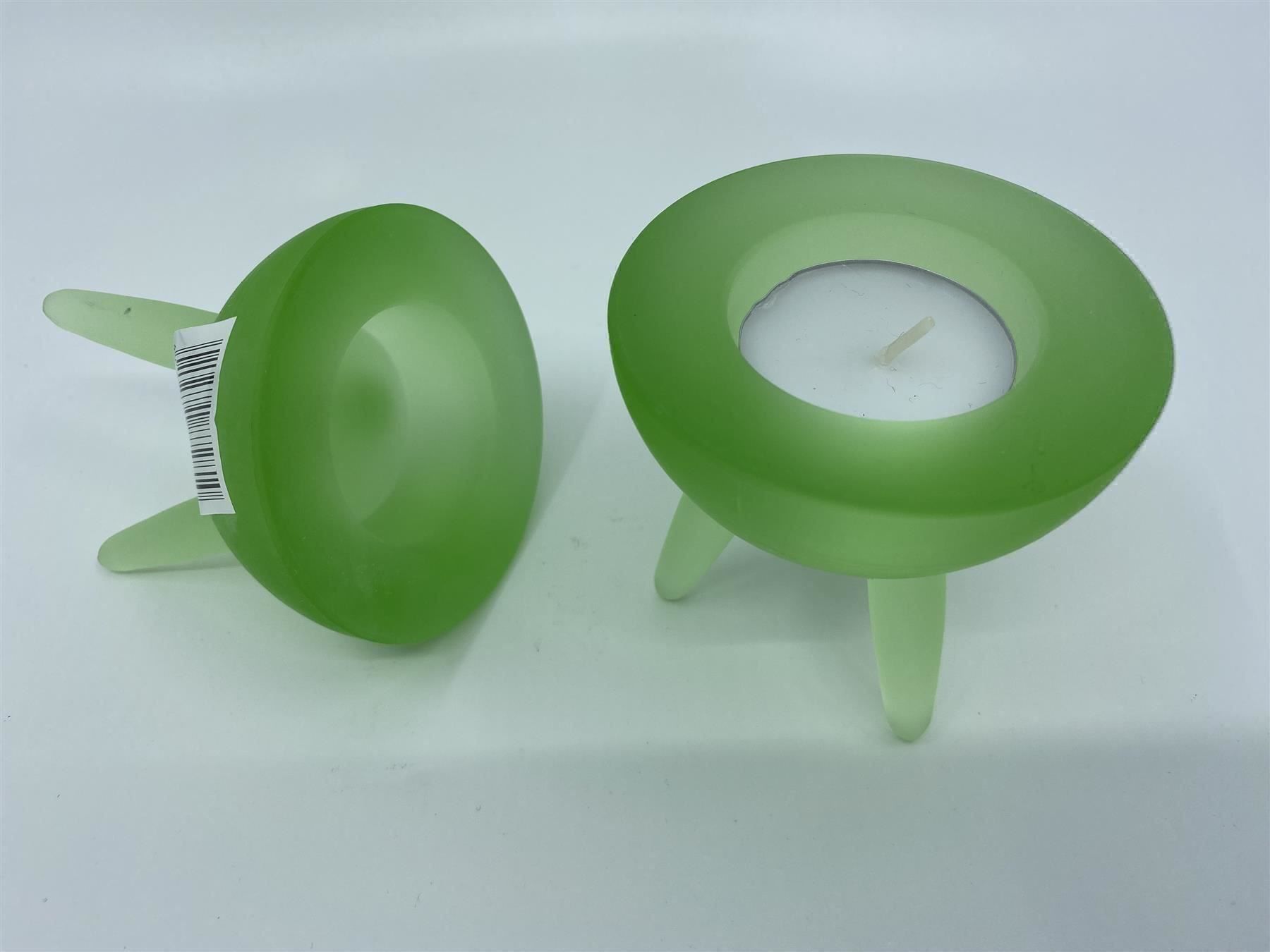 Portacandele: Teelichthalter aus Glas in Grün – Usato da Langwiesen venduto da rtWebshop