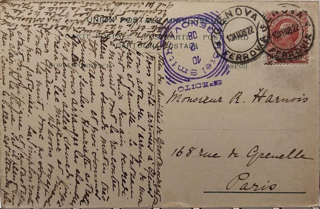 Cartoline postali: GENOVA - Truogoli di S.Brigida - 1908 – Usato da Delémont venduto da Domdom1 1