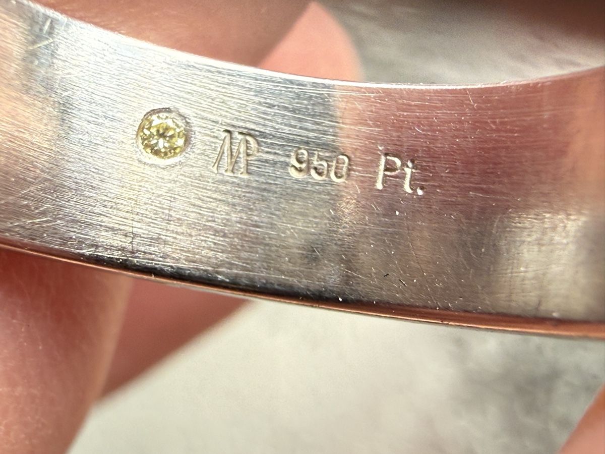 Anelli: Platin Ring 950 mit 0,4 CT Brillant. Einzelanfertigung. – Usato da Richterswil venduto da Solemare47Nicole 6