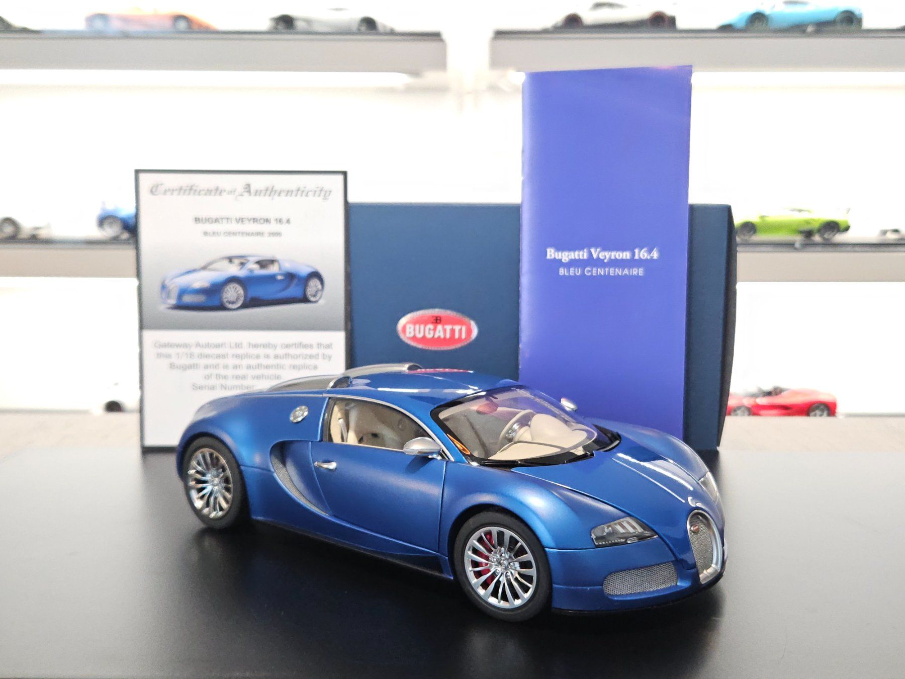 Bugatti Veyron Bleu Centenaire 1:18 Autoart (Neu (gemäss