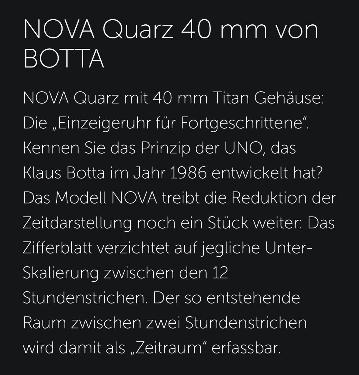 Orologi: Botta Nova Einzeiger Quarzuhr – Nuovo e nell'imballaggio originale da Chur venduto da JohnColtrane67 5