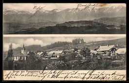 AK Rüeggisberg, Panorama und Ortsansicht mit Kirche