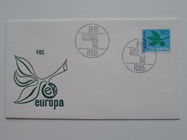 1965 EUROPA FDC im US-Format