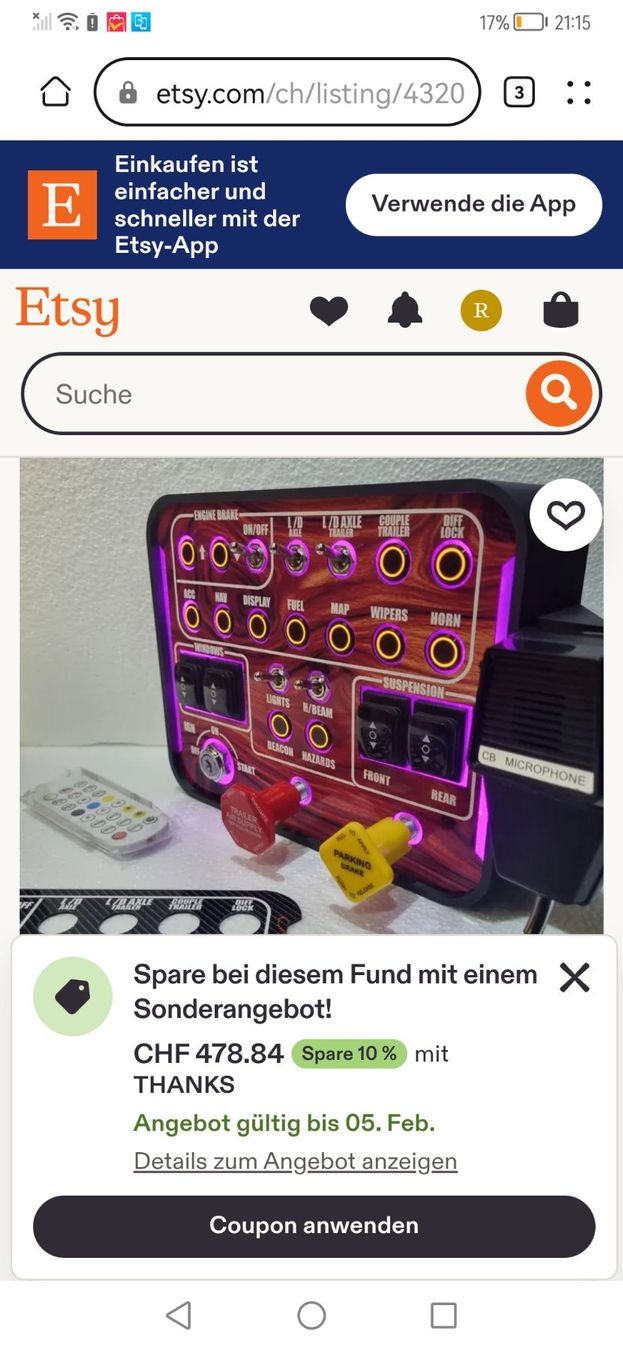 Manettes: Buttonbox für Simracing oder Trucking – D'occasion à Altnau par playboy