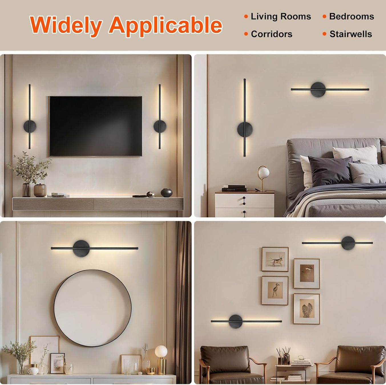 Lampen: LED Wandlampe Akku 2er Set dimmbar schwarz – Neu und originalverpackt aus Dietikon von Abverkauf10 6