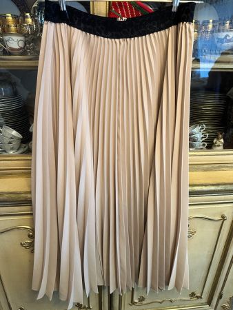 Max Mara plissierter A-Linien-Rock Jupe longue plissée 389