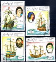 WESTSAHARA 1990 ENTDECKUNGSREISE 4 MARKEN GESTEMPELT - H103