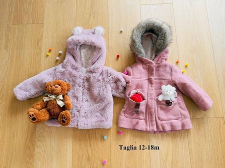 Due cappottini rosa bambina 12-18 mesi