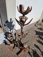 Rustikaler Metallständer mit floralen Formen, 52 cm, 5 Kg
