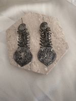 Boho Ethno Ohrhänger Silberfarben Ornamente Statement