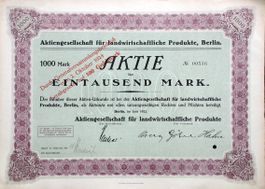 AG für landwirtschaftliche Produkte Berlin - 1922