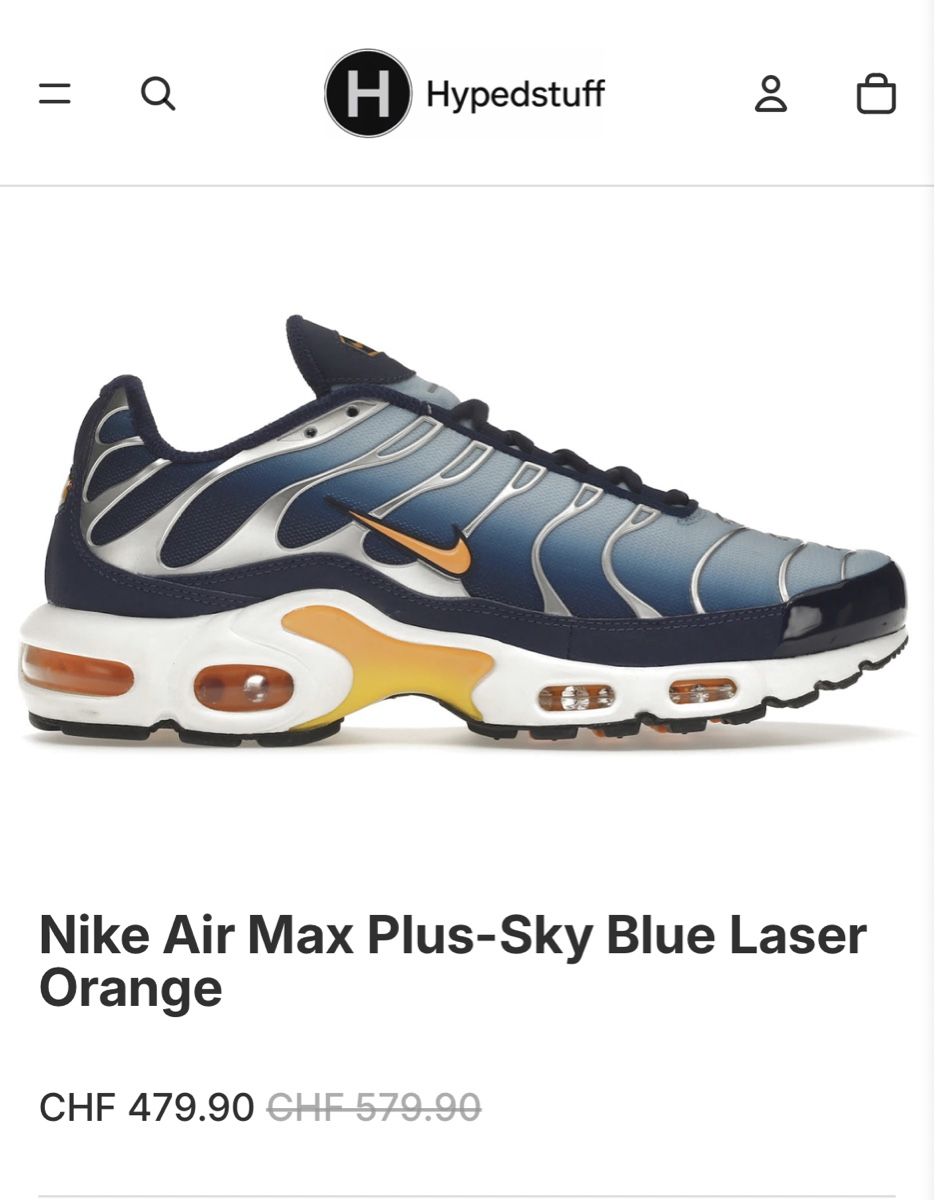 Nike Scarpe da uomo: Nike Air Max Plus-Sky Blue Laser Orange / EU 44,5 – Nuovo (secondo la descrizione) da Zollikofen venduto da LUKE_THRIFTS 6