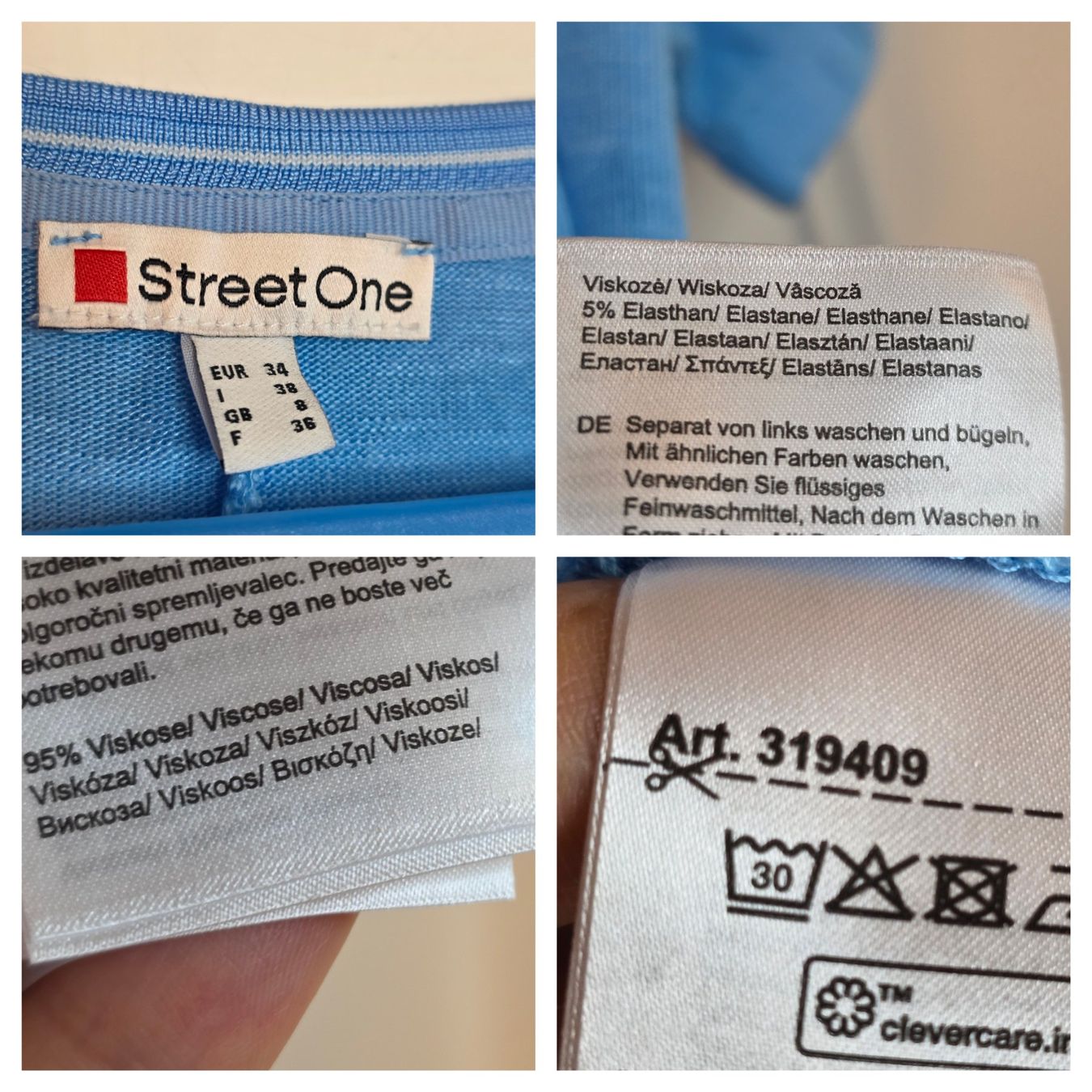 Camicette: Street One Viskosebluse Blau Gr. 38 – Usato da Wald ZH venduto da CapLux 7