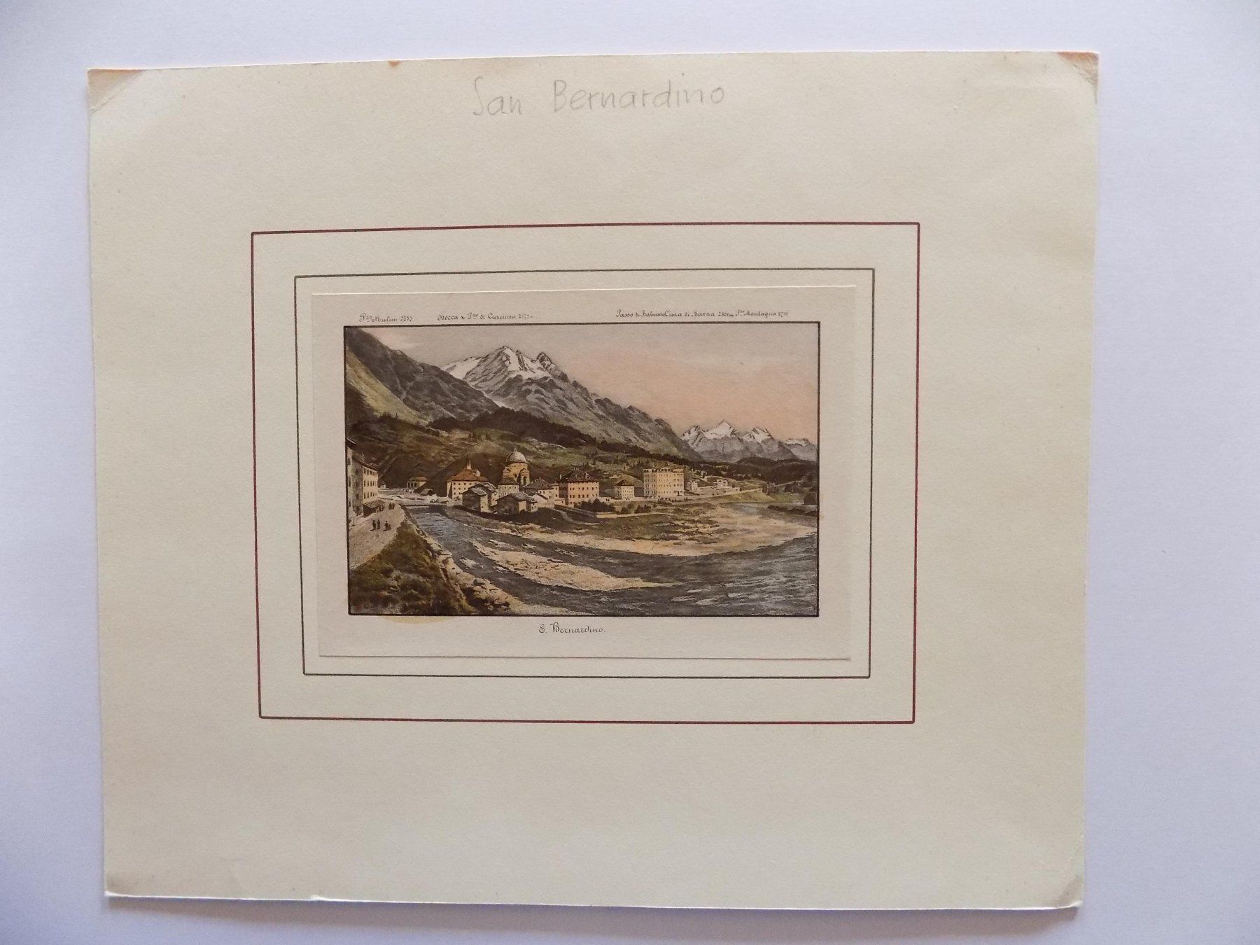 Gravures: San Bernardino Misox selten – D'occasion à Risch par Antikfee