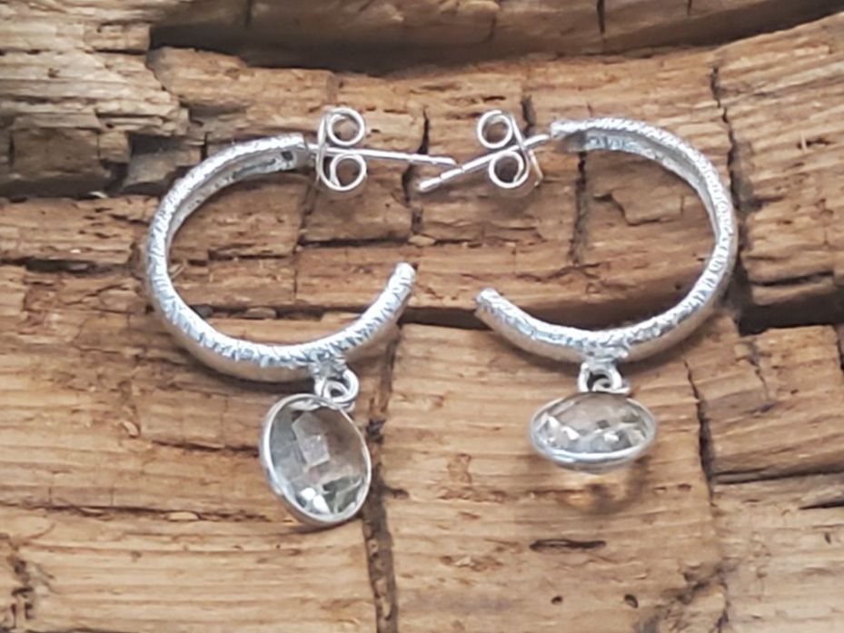Orecchini pendenti & Orecchini a lobo: Ohrstecker in Handarbeit mit grossem Amethyst – Nuovo (secondo la descrizione) da Luzern venduto da S.Kern01 3