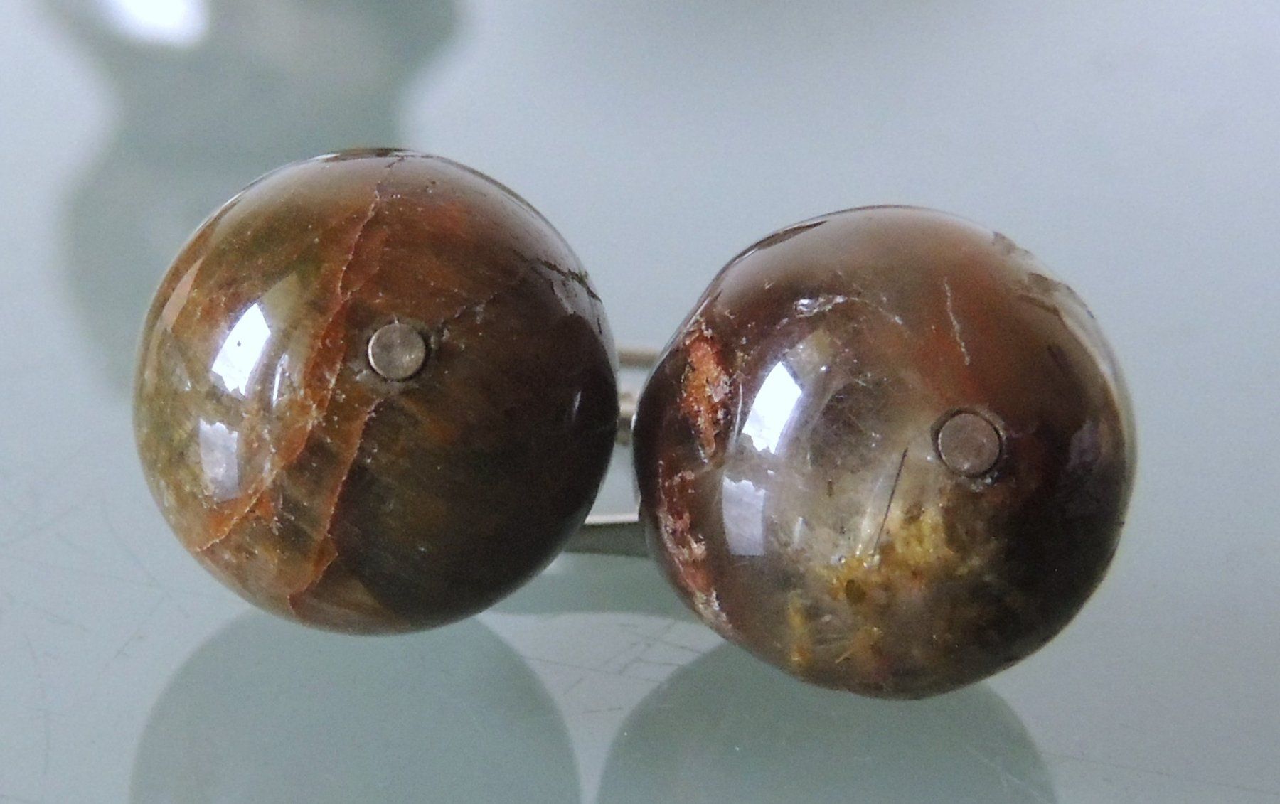Orecchini pendenti & Orecchini a lobo: Rutilquarz Silber 925 Ohrringe 15 mm – Usato da Waldenburg venduto da schaller707 1