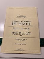 Hummel: Messe Es-Dur - Klavierauszug, mit Notizen