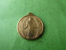 vergoldete Medaille 25 mm, Sternzeichen Jungfrau