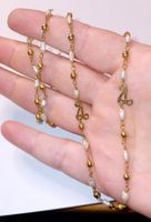 Collier or 18 carats et perles d'eau douce - 56 cm - 9.57 gr