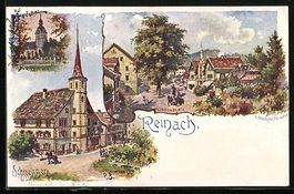 Reinach /AG, Schneggen, Kirche, Lindenpl