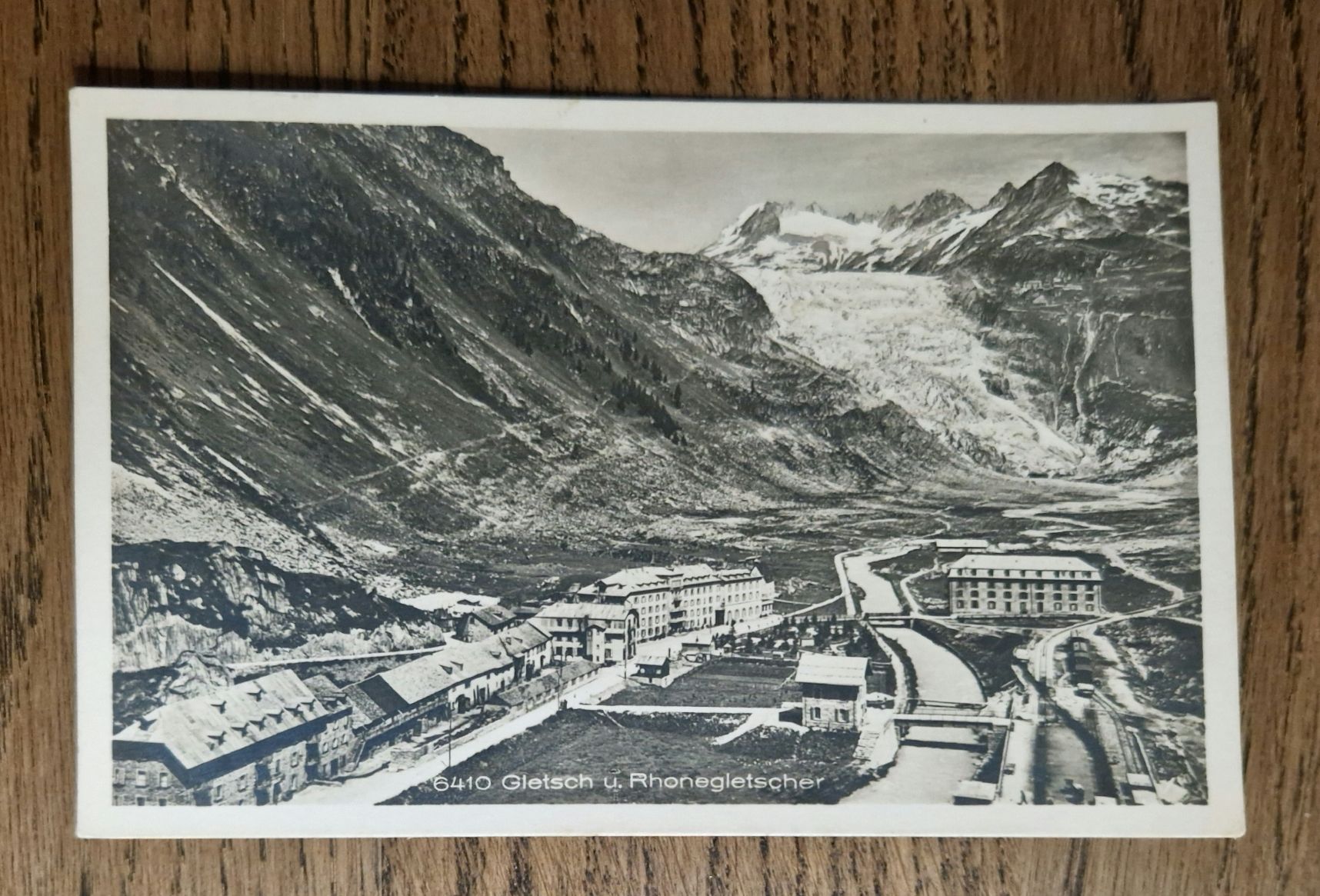 Cartoline postali: Gletsch u. Rhonegletscher, interessanter Stempel 1936 – Usato da Ebikon venduto da Donar50