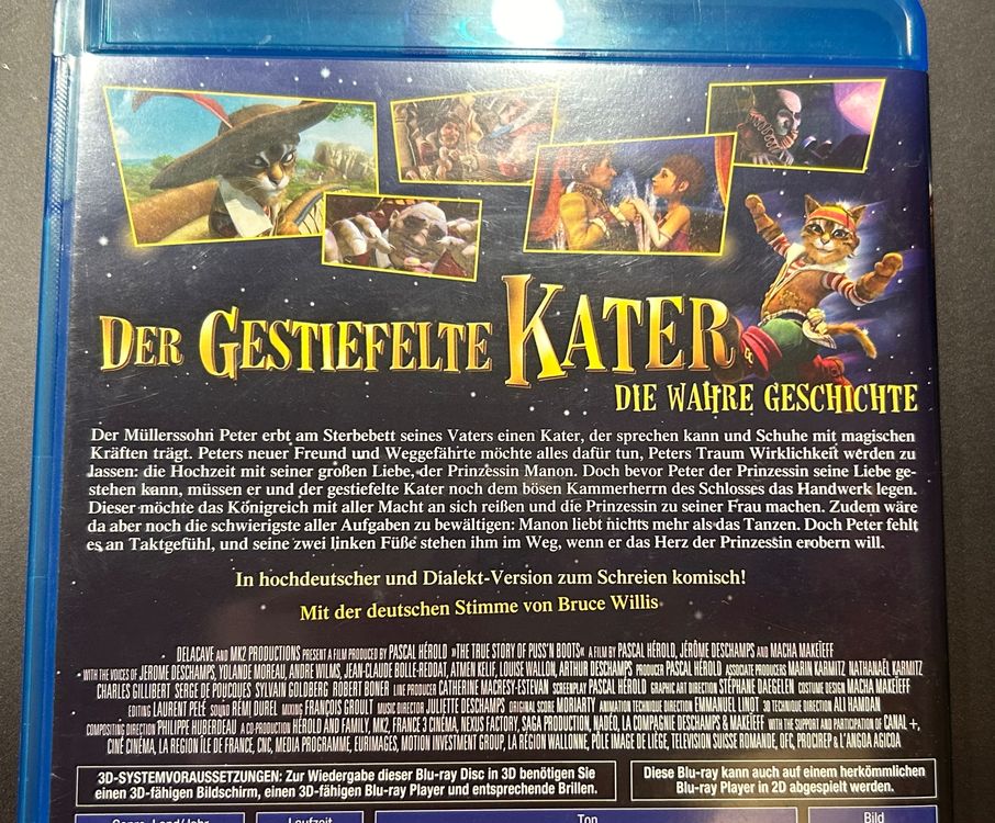 Der gestiefelte Kater - Die wahre Geschichte 3D Blu Ray | Kaufen auf ...
