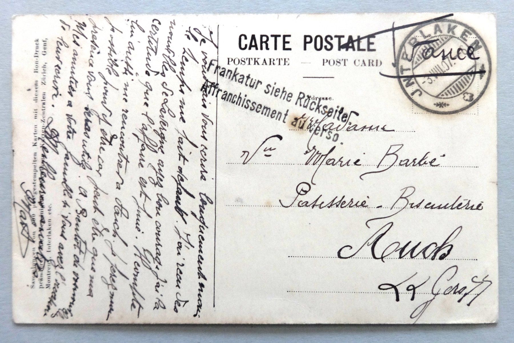 Cartes postales: Interlaken - Höhenweg – Défectueux à Fétigny par Billy2miny 1