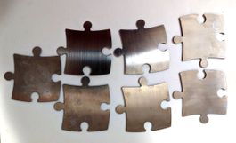 Untersetzer für Gläser - Puzzleteile  7 Stück