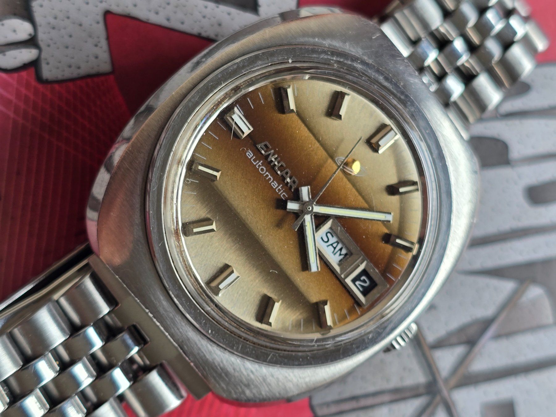 Enicar Orologi: 341 Enicar Automatic Day Date – Usato da Muri AG venduto da Corredor