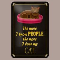 🔥 MY CAT & PEOPLE Katzen Blechschild 💛 12x18cm OVP 🔥