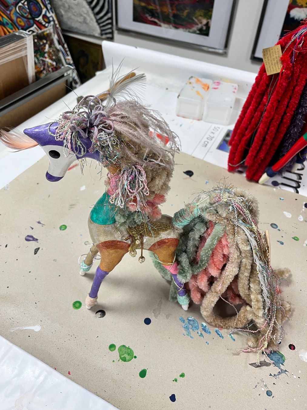 Statuette: schöne Original Hand gefertigt Pferde – Usato da Riehen venduto da mcmal 1