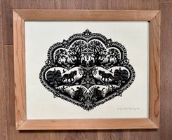 Scherenschnitt 50 x 41 cm - MARTI