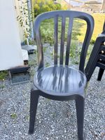 Stapelstühle Kunststoff anthrazit 6 Stück guter Zustand