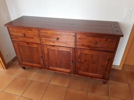 Kommode "CUBANA" Massivholz, dunkelbraun