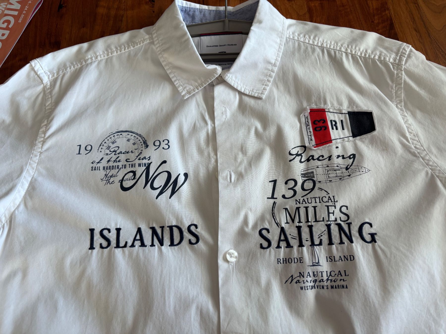 Chemises: Rhode Island Freizeithemd weiss L – D'occasion à Balsthal par Uroby 1