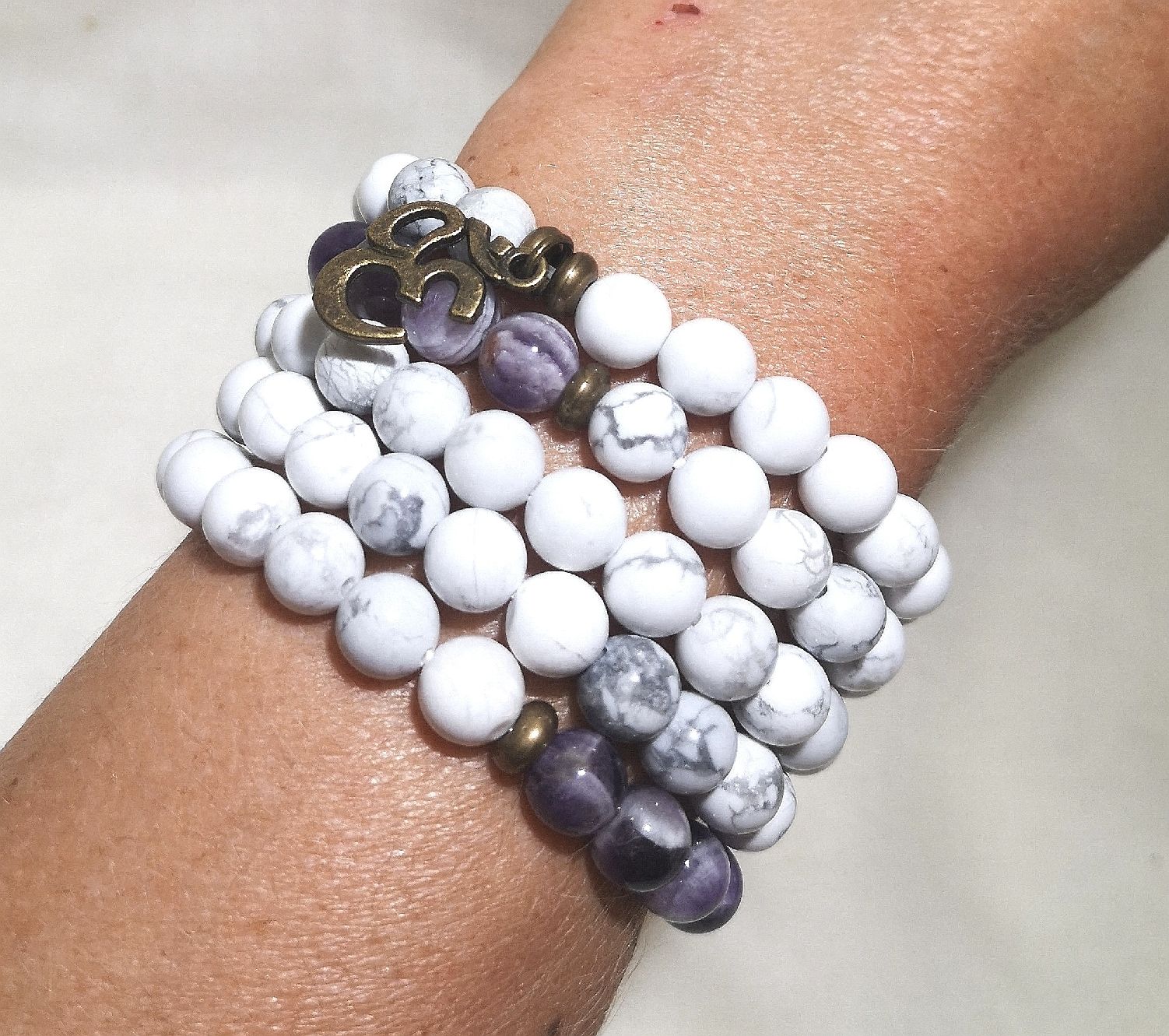 Bracciali & Braccialetti: 108 Mala Gebets OM Armk. - Spendenaktion – Nuovo (secondo la descrizione) da Unterkulm venduto da Nachtigall 1