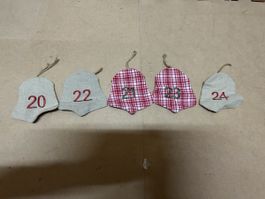 Adventskalender Säckchen 24 Stück Stoff 
