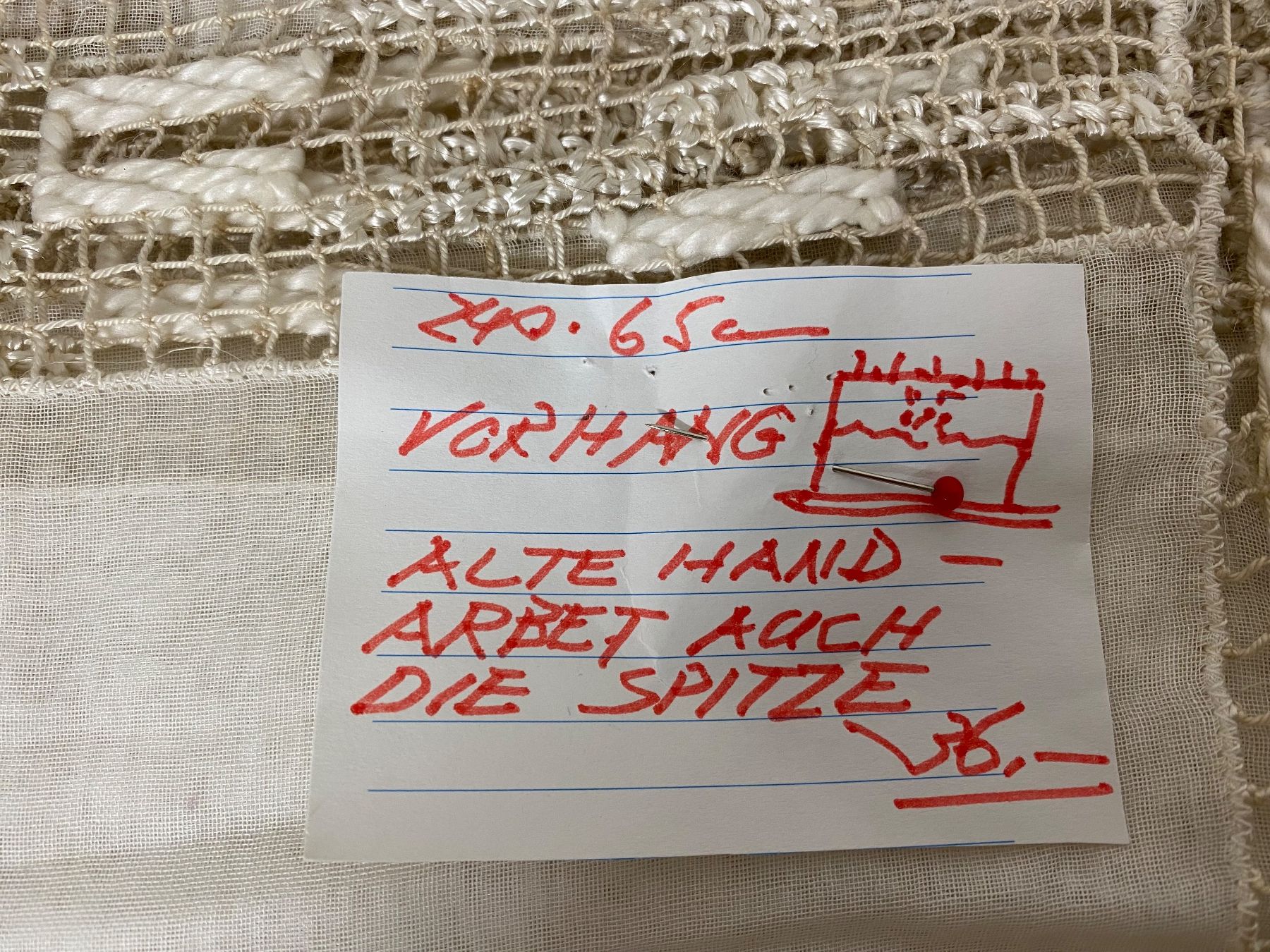 Vorhänge: Alte Handarbeit: Vorhang mit Spitze – Gebraucht aus St.Gallen von Bigdisch 2