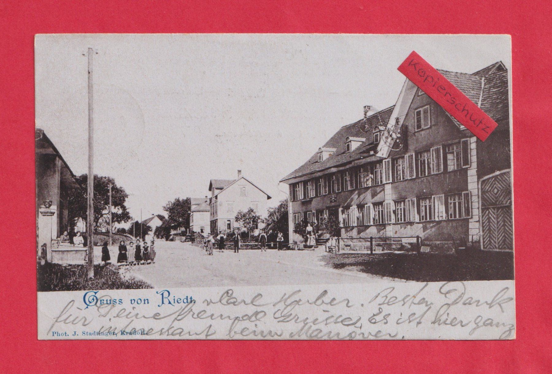 Ansichtskarten: Gruss von Riedt bei Erlen (TG) Feldpost anno 1904 – Gebraucht aus Zürich von Gill46